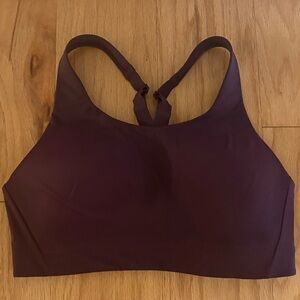 Athleta advance high impact sports bra 34C maroon train racerback
